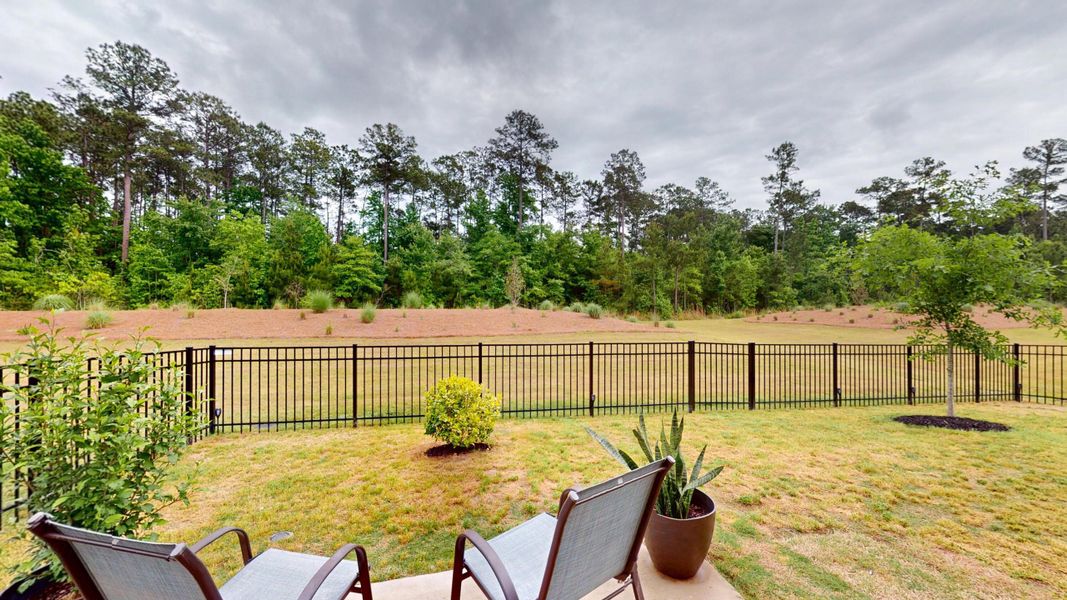 Exterior details and patio area of a home in Summerwind Crossing at Lakes of Cane Bay, Summerville (Image 32).