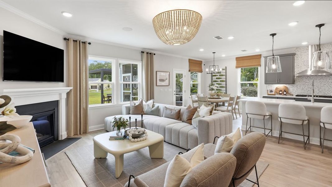 Representative furnished interior of a home built from the Braddock by Pulte Homes in Oakleaf Chase, Blythewood (Image 8).