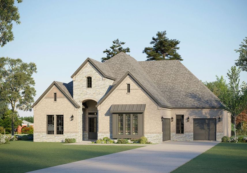 Representative exterior photo of a completed home built from the Bluebonnet 6140 by GFO Home in Highland Crossing, Celina, TX (Image 3).