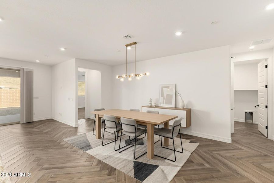 Virtually Staged Dining Room