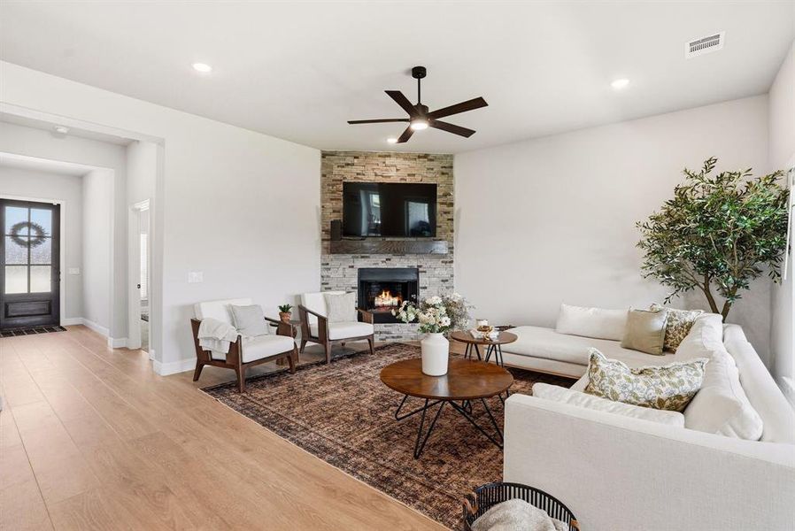 Furnished interior view inside a new home in Hayes Crossing, Midlothian (Image 24).