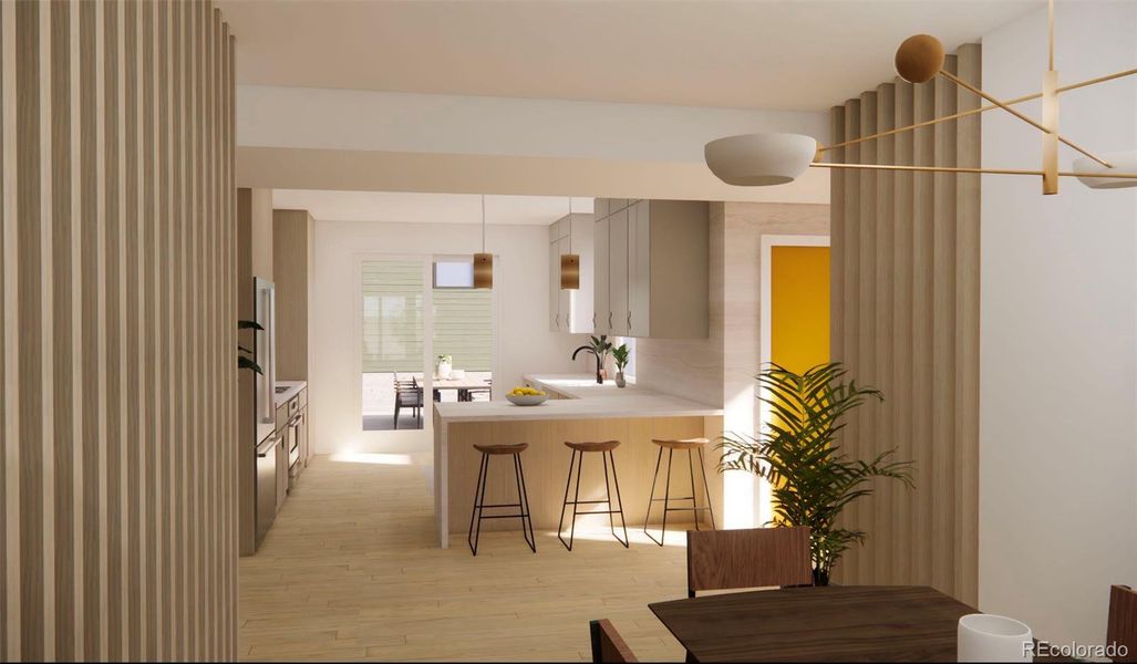 Furnished interior view inside a new home in , Denver (Image 8).