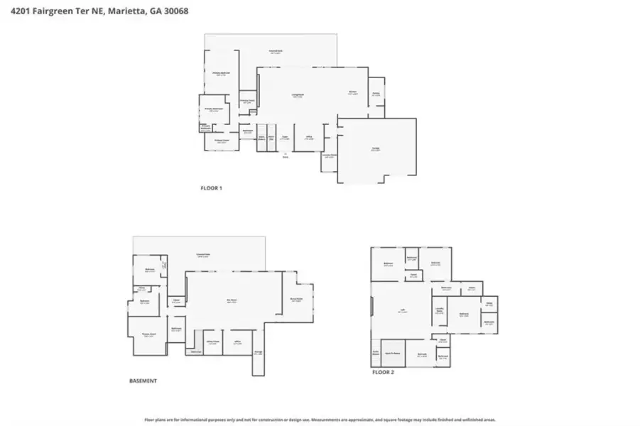 2D floor plan layout of this home in , Marietta, GA (Image 6).