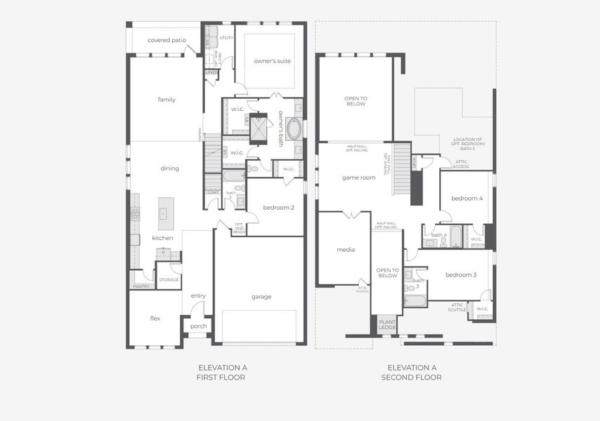 2D floor plan layout for the Sinclaire by Normandy Homes in Watson Branch, Mansfield, TX (Image 2). 2D floor plan layout for the Sinclaire by Normandy Homes in Watson Branch, Mansfield, TX (Image 2).