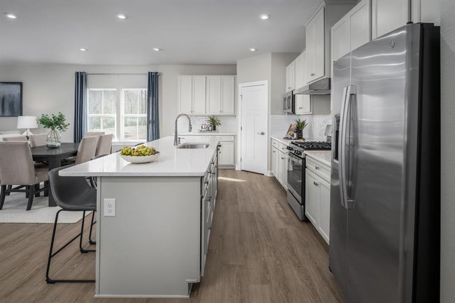 Representative furnished interior of a home built from the Palladio Ranch by Ryan Homes in Hope Pointe Single Family Homes, North Myrtle Beach (Image 4).
