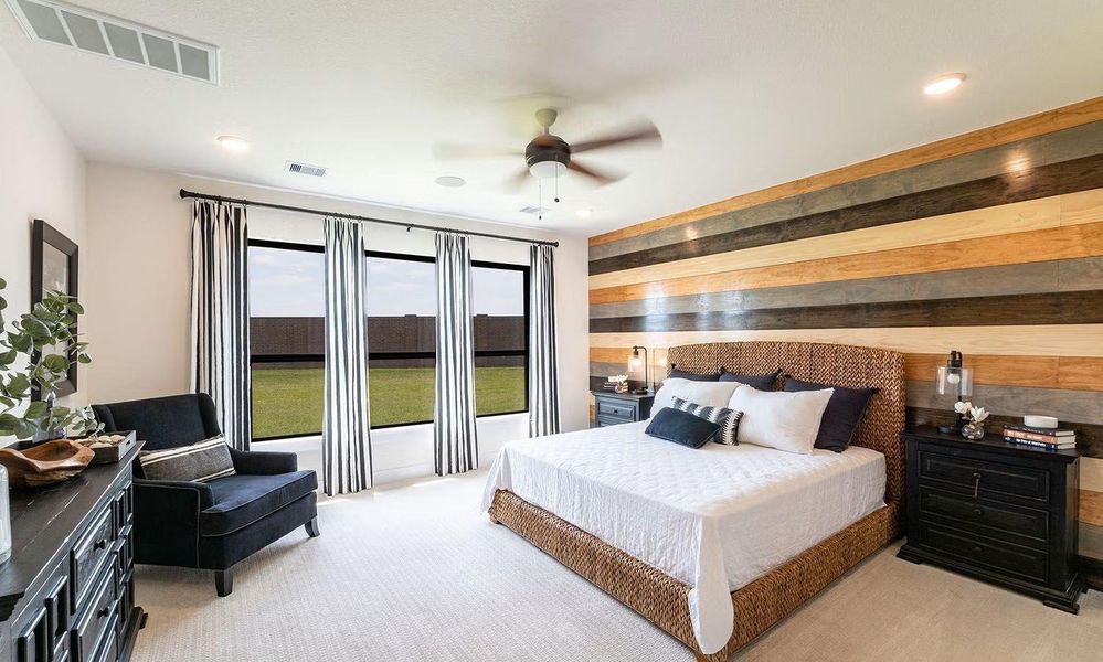 What a peaceful retreat to end the day! This comfortable primary bedroom offers plenty of space for your furnishings and creates a calm, relaxing atmosphere that truly feels like a place to unwind and recharge. **Photos are representative only and may vary as built.**