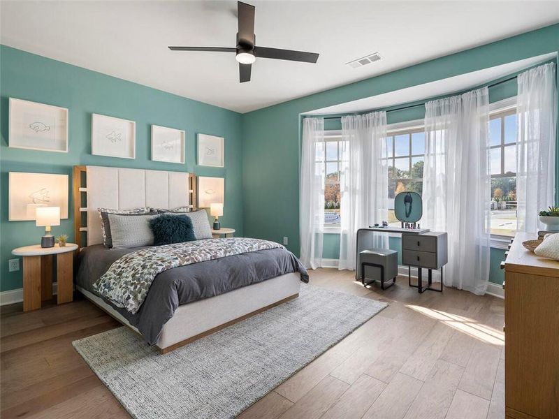 Furnished interior view inside a new home in , Suwanee (Image 73).