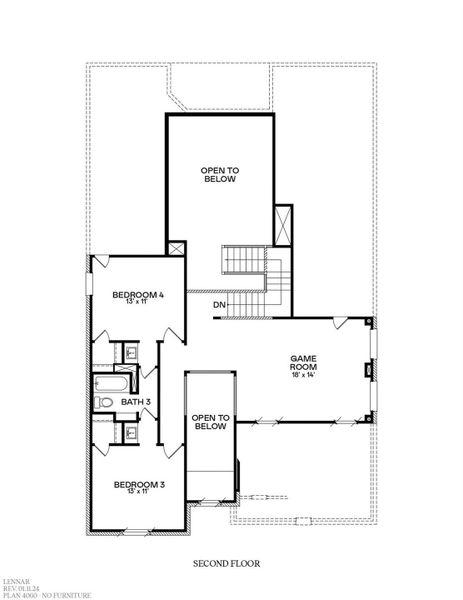 2D floor plan layout of this home in Oakberry Trails, Waller, TX (Image 3). 2D floor plan layout of this home in Oakberry Trails, Waller, TX (Image 3).
