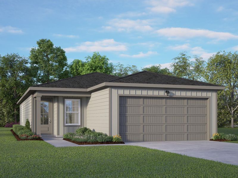 Representative exterior photo of a completed home built from the The Colorado A by Davidson Homes LLC in Agave, San Antonio, TX (Image 7).