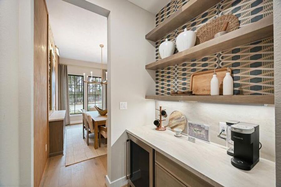 Representational image of the butlers pantry, ideal for hosting.