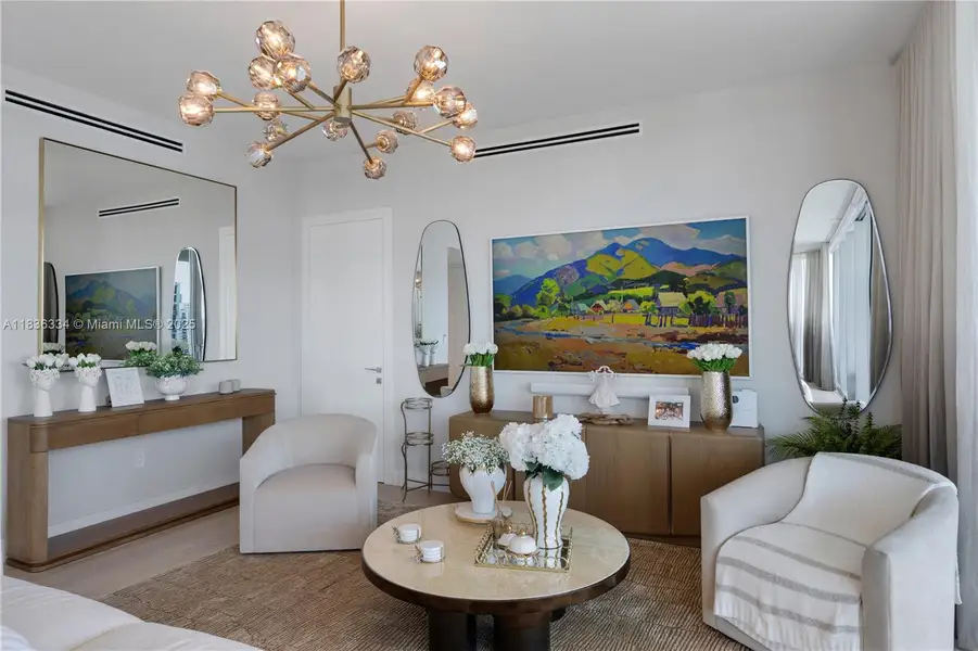 Furnished interior view inside a new home in Aston Martin Residences, Miami (Image 5).