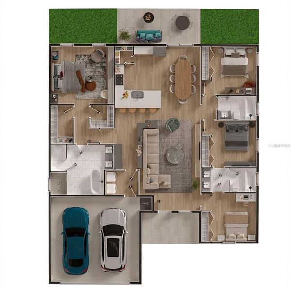 2D floor plan layout of this home in , Ocala, FL (Image 4).