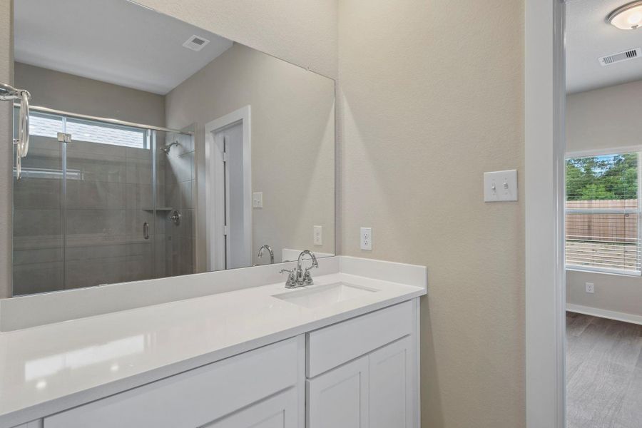 Furnished interior view inside a new home in River Ranch Trails, Dayton (Image 3). Furnished interior view inside a new home in River Ranch Trails, Dayton (Image 3).