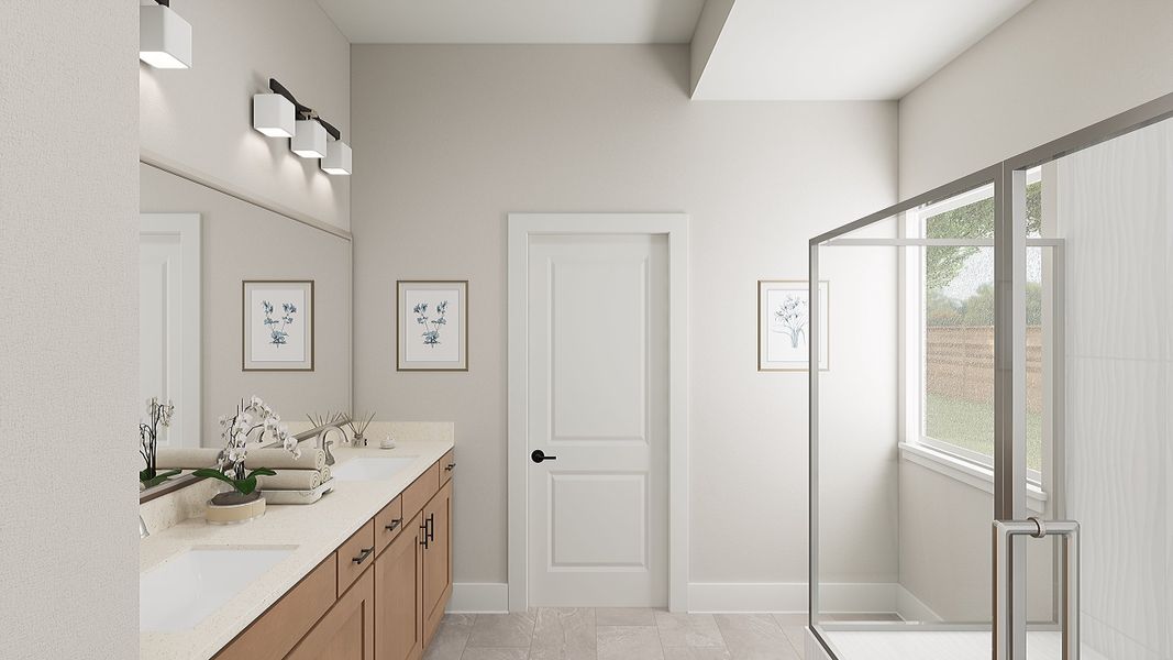 Representative furnished interior of a home built from the Avery by Tri Pointe Homes in The Meadows, Denton (Image 10).