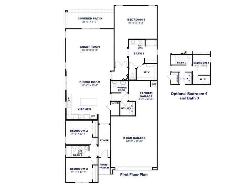 2D floor plan layout for the McCormick by D.R. Horton in Rio Rancho Estates, Surprise, AZ (Image 5).