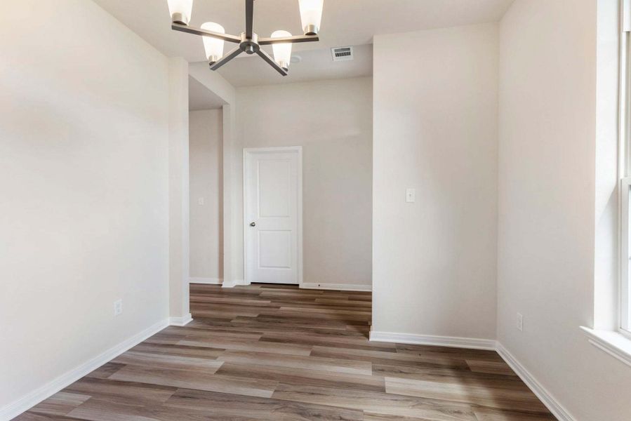 2D floor plan layout for the The 1443 by Stylecraft Builders in Sterling Ridge, Huntsville, TX (Image 5).