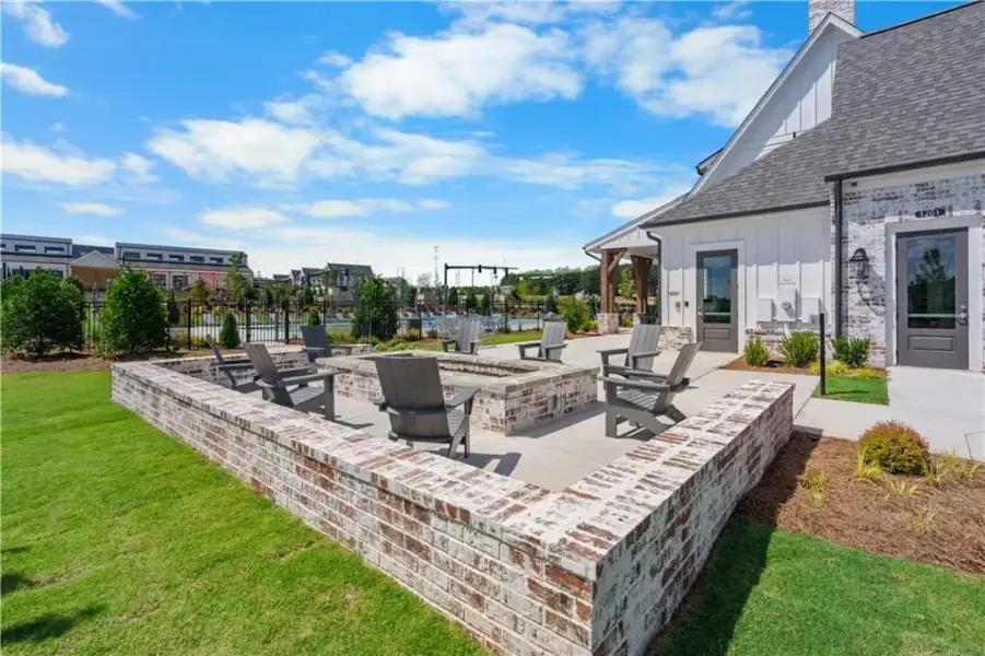 Exterior details and patio area of a home in Waterhaven, Cumming (Image 27).