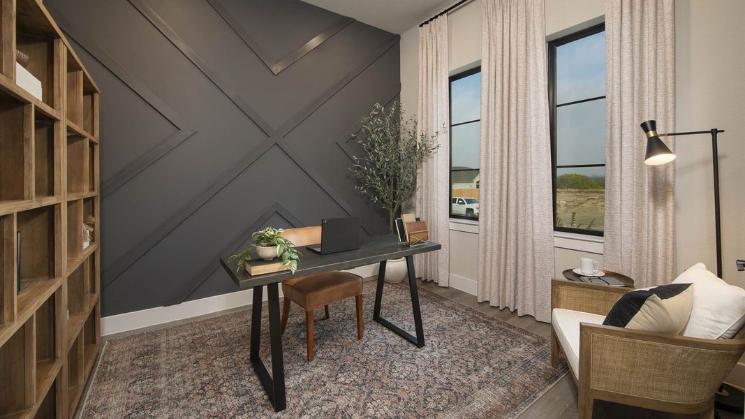 Furnished interior view inside a new home in Parkside on the River West, Georgetown (Image 6).