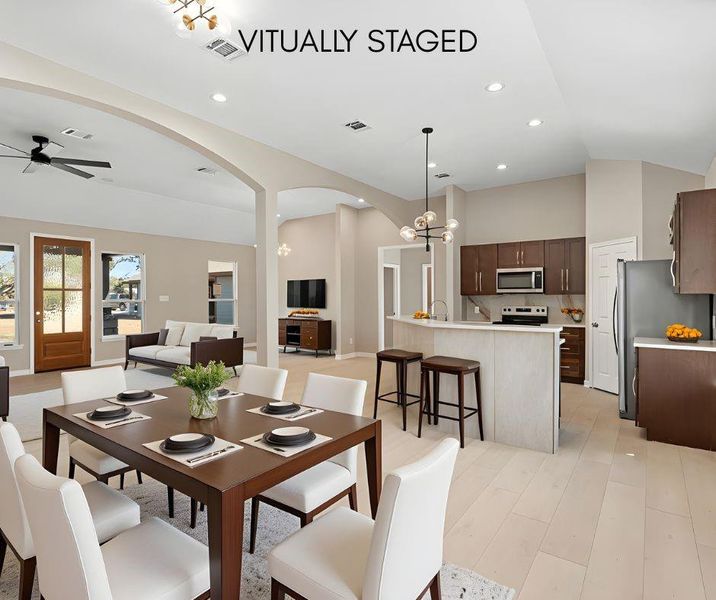 Virtually staged to highlight how this space can be furnished and enjoyed.