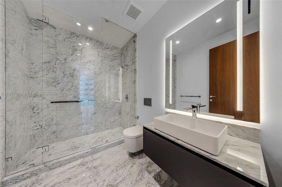 Furnished interior view inside a new home in , Miami (Image 16).