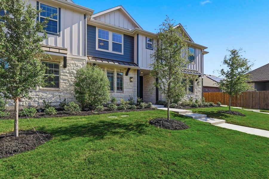 Front exterior of a new home in , Fort Worth, TX, highlighting curb appeal (Image 2).