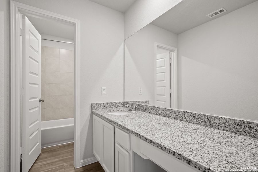 Furnished interior view inside a new home in Timber Creek, San Antonio (Image 12). Furnished interior view inside a new home in Timber Creek, San Antonio (Image 12).
