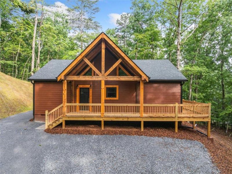 Front exterior of a new home in , Ellijay, GA, highlighting curb appeal (Image 18). Front exterior of a new home in , Ellijay, GA, highlighting curb appeal (Image 18).
