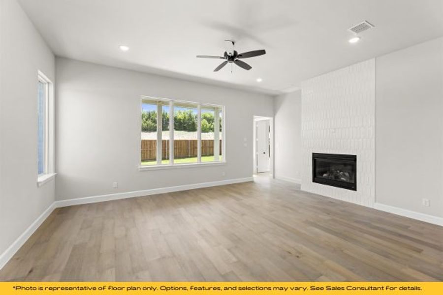 Representative unfurnished interior of a home built from the The Barbados by Stonefield Homes in The Highlands, Rockwall (Image 64).