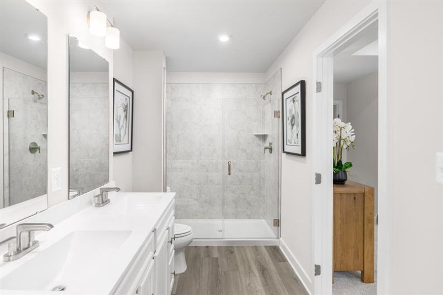 Representative furnished interior of a home built from the Schubert by Ryan Homes in Park Ridge at Sugar Hill, Sugar Hill (Image 22).