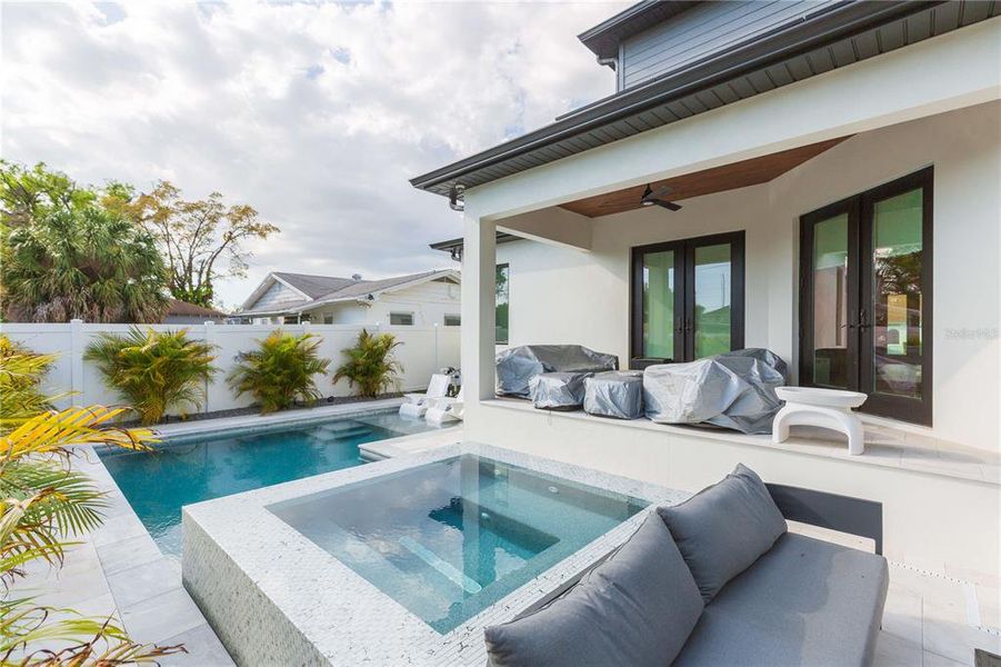 Exterior details and patio area of a home in , Tampa (Image 32).