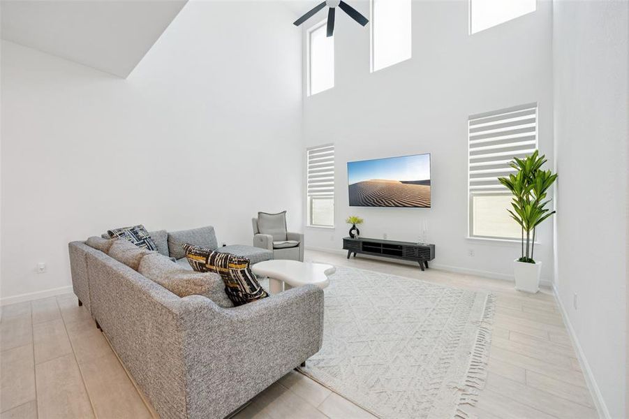 Furnished interior view inside a new home in Villas at the Station, Sachse (Image 25).