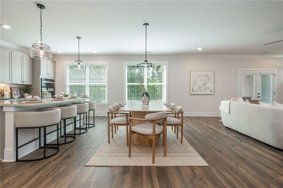 Furnished interior view inside a new home in , Flowery Branch (Image 47). Furnished interior view inside a new home in , Flowery Branch (Image 47).