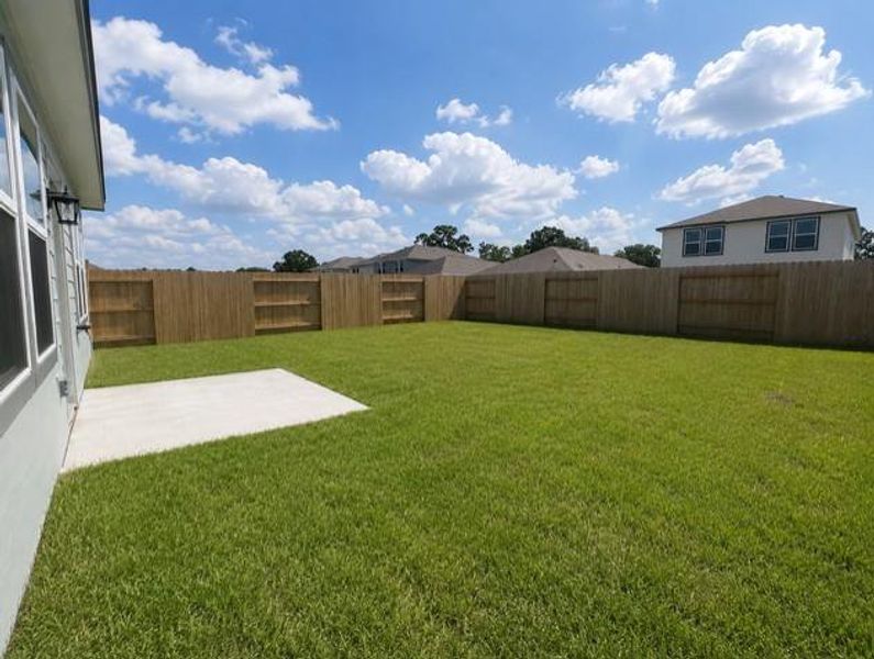 Exterior details and patio area of a home in The Landing, New Caney (Image 3).