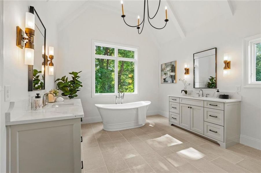 Furnished interior view inside a new home in , Atlanta (Image 35).