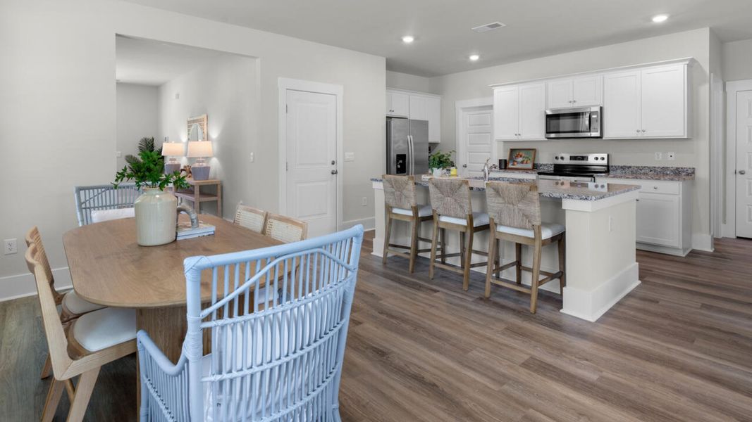 Furnished interior view inside a new home in Surfside Landing, Hubert (Image 12).