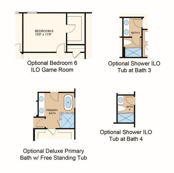 2D floor plan layout of this home in Headwaters at Lofton Creek, Yulee, FL (Image 17).