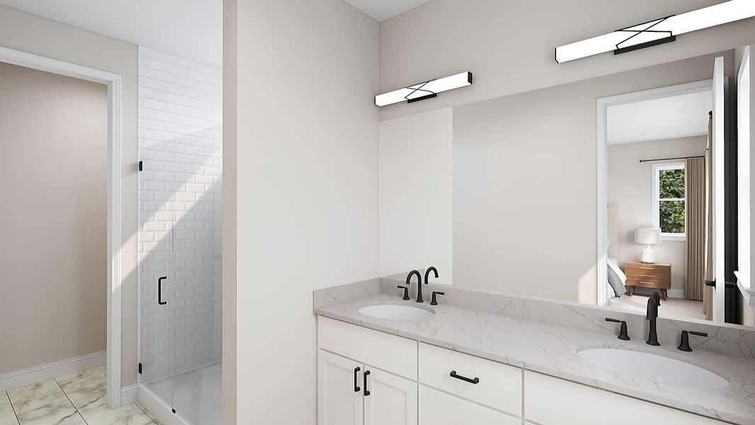 Representative furnished interior of a home built from the Sparrow by Tri Pointe Homes in Archer Row, Charlotte (Image 16).