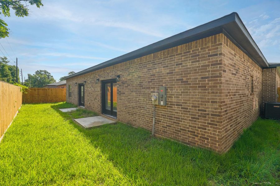 Brick exterior adds timeless curb appeal and durability