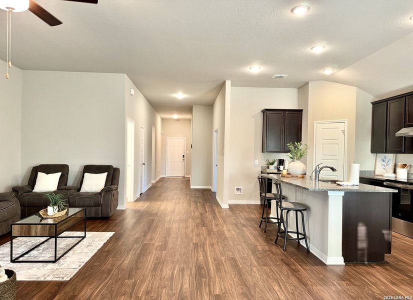Furnished interior view inside a new home in Jordan's Ranch, San Antonio (Image 9).