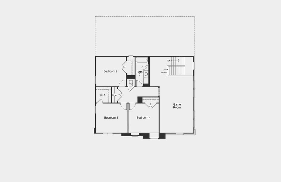 2D floor plan layout for the 2783 by KB Home in Sweetgrass Village, Crosby, TX (Image 3).