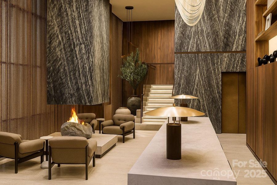 Furnished interior view inside a new home in , Asheville (Image 14).