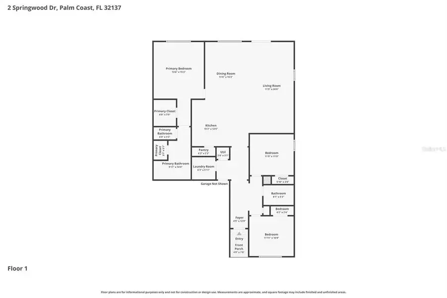 2D floor plan layout of this home in , Palm Coast, FL (Image 5).