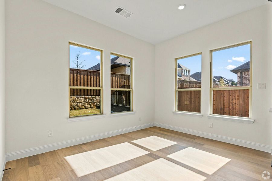 Representative unfurnished interior of a home built from the Bowie by Kindred Homes in Park Trails, Forney (Image 11).