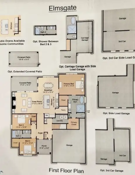 2D floor plan layout of this home in White Oak, Arlington, TN (Image 2). 2D floor plan layout of this home in White Oak, Arlington, TN (Image 2).