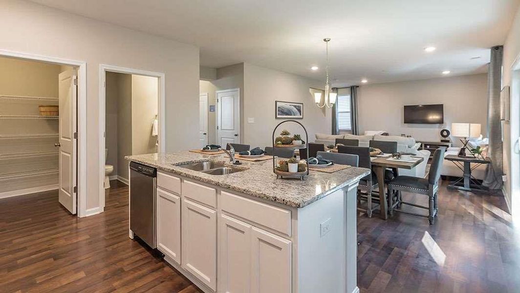 Furnished interior view inside a new home in Jackson Landing, Jefferson (Image 7).