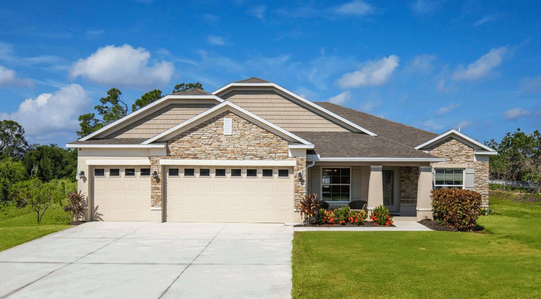 Representative exterior photo of a completed home built from the Harmony by Maronda Homes in Deep Creek, Punta Gorda, FL (Image 29).