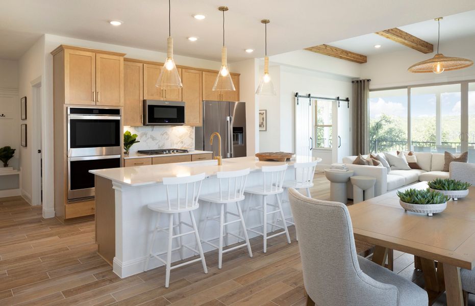 Gathering Room & Kitchen Filled with Natural Light