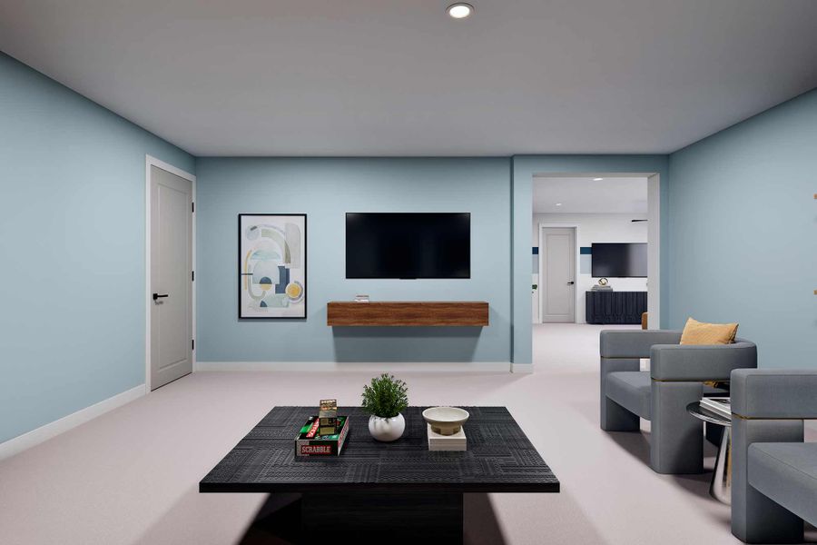 Representative furnished interior of a home built from the The Tangley by David Weekley Homes in Beacon Point at Lago Mar - Overlook Collection, Texas City (Image 4).