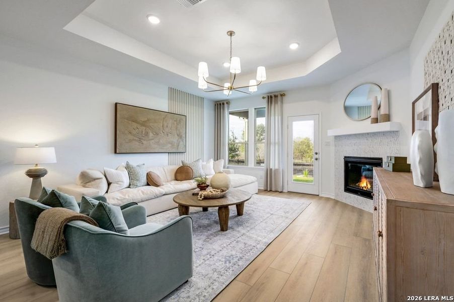 Furnished interior view inside a new home in Nopal Valley, San Antonio (Image 10).
