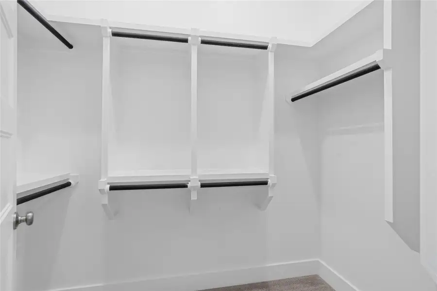 Look at this immaculate closet! With high shelving, multiple rows to hang clothing, you are sure to have enough room for all your belongings! Look at this immaculate closet! With high shelving, multiple rows to hang clothing, you are sure to have enough room for all your belongings!